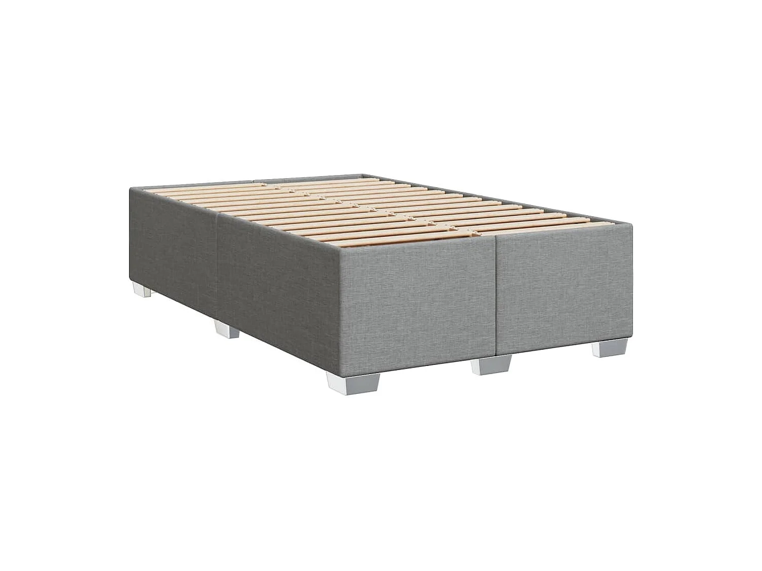 Boxspringbett mit Matratze Hellgrau 120x190 cm Stoff