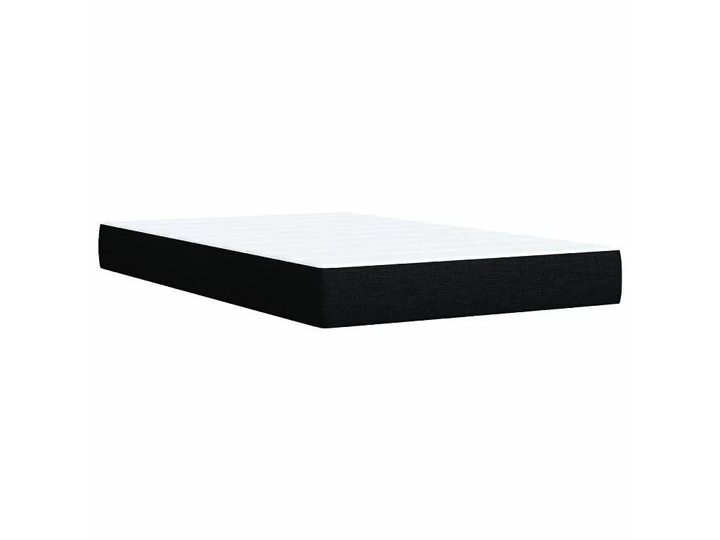 Cama box spring con colchón tela negro 120x190 cm