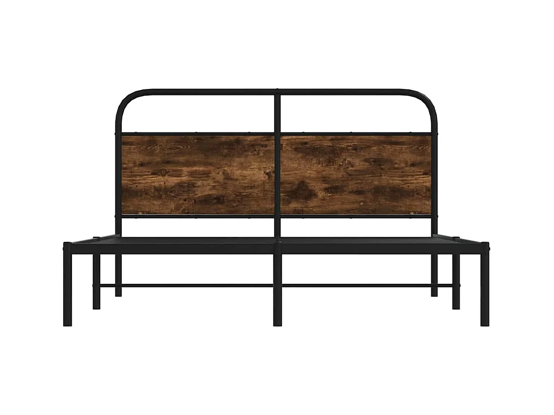 Bettgestell ohne Matratze 120x190 cm Räuchereiche Holzwerkstoff