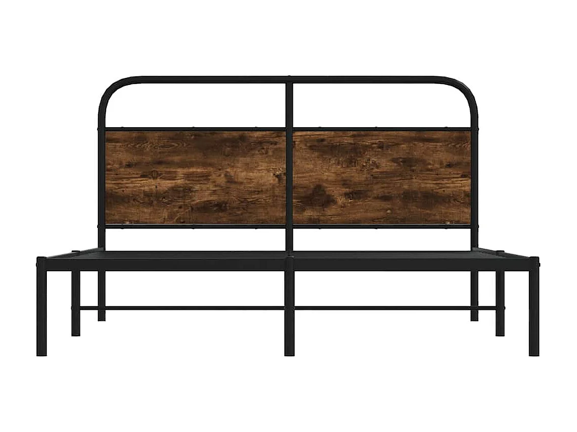 Cadre de lit sans matelas 120x190 cm chêne fumé bois ingénierie
