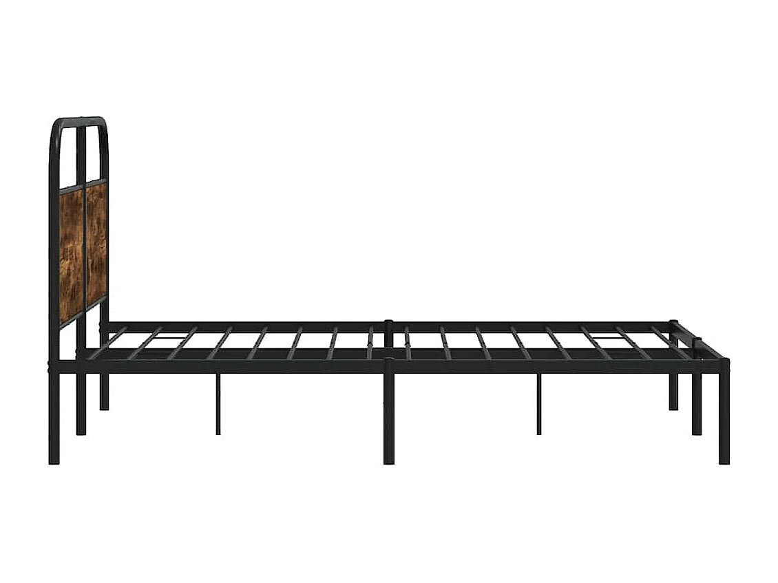 Cadre de lit sans matelas 120x190 cm chêne fumé bois ingénierie