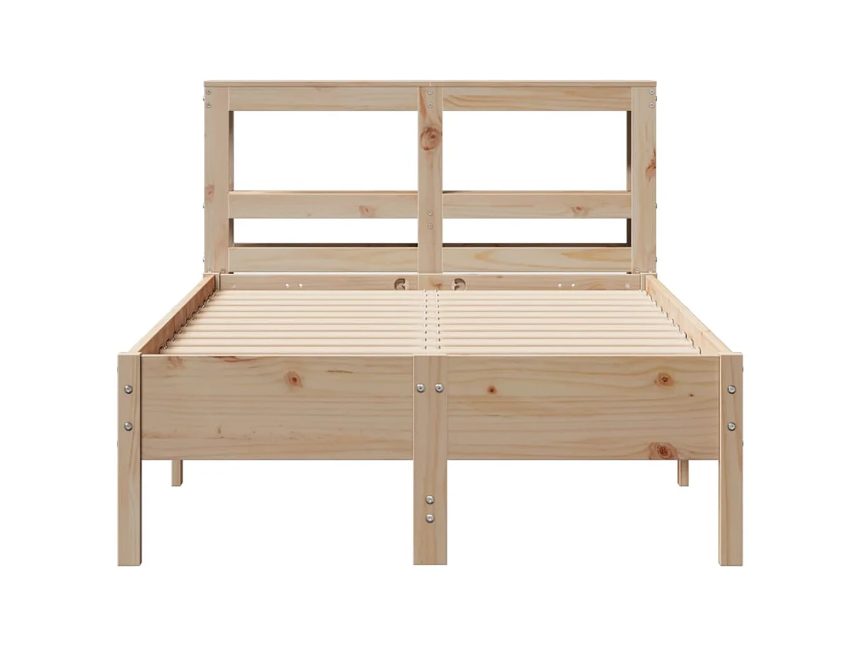 Massivholzbett ohne Matratze 120x190 cm Kiefernholz