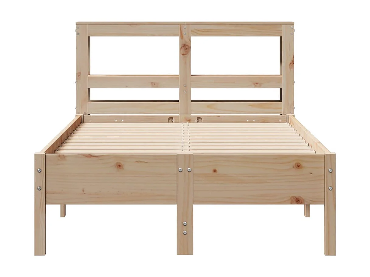 Cama sem colchão 120x190 cm madeira de pinho maciça