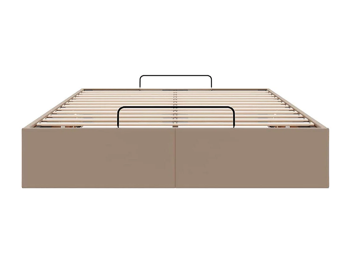 Bedframe zonder matras 120x200 cm kunstleer cappuccinokleurig