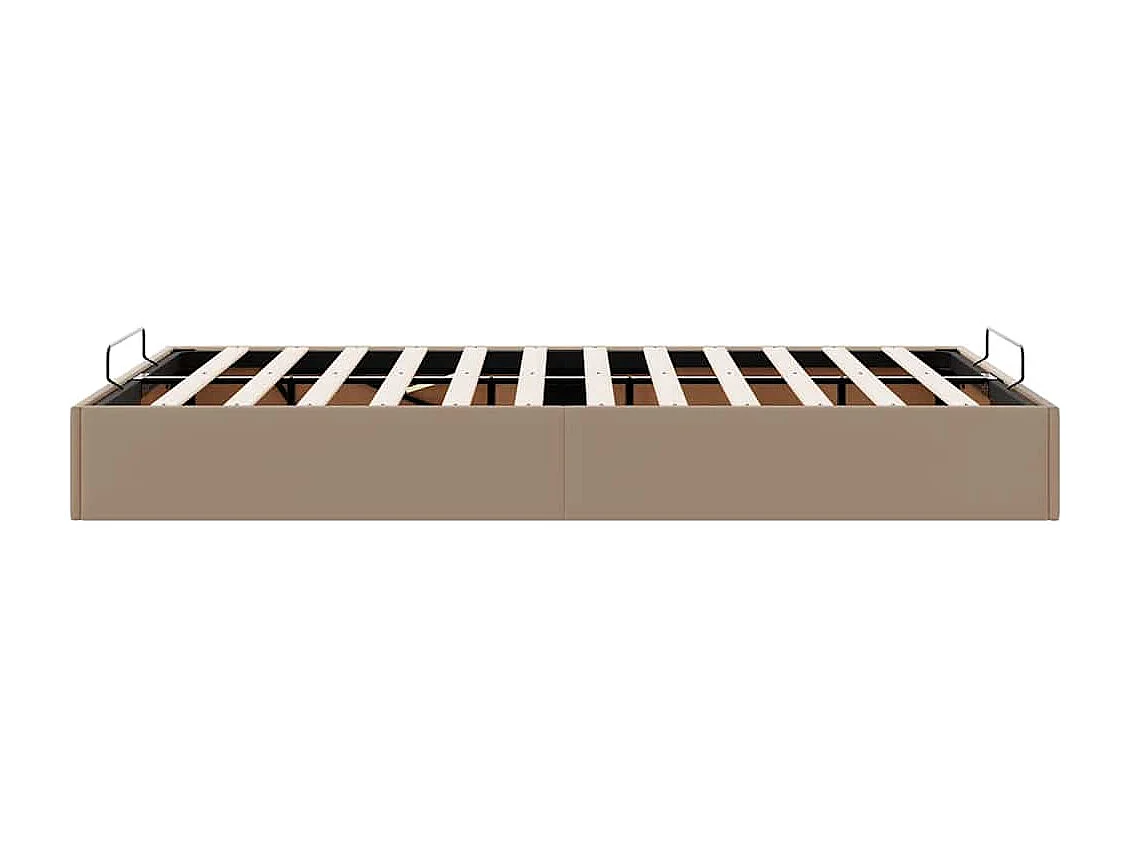 Bedframe zonder matras 120x200 cm kunstleer cappuccinokleurig