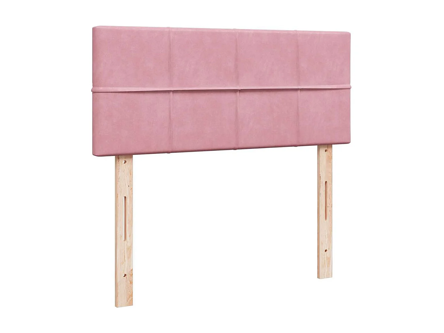 Lit ottoman avec matelas rose 120x190 cm velours