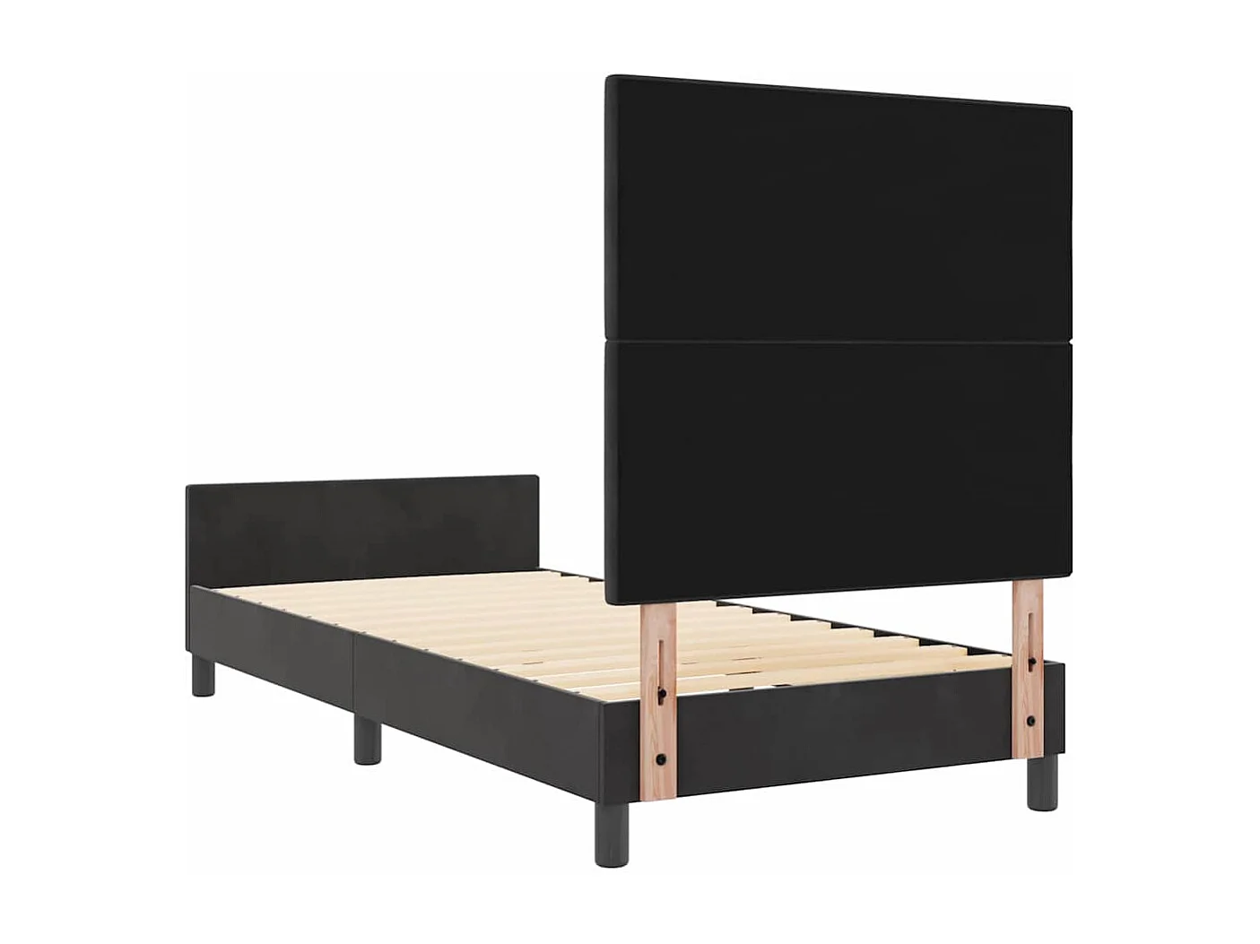 Boxspringbed met hoofdeinde Zwart 100 x 200 cm Fluweel