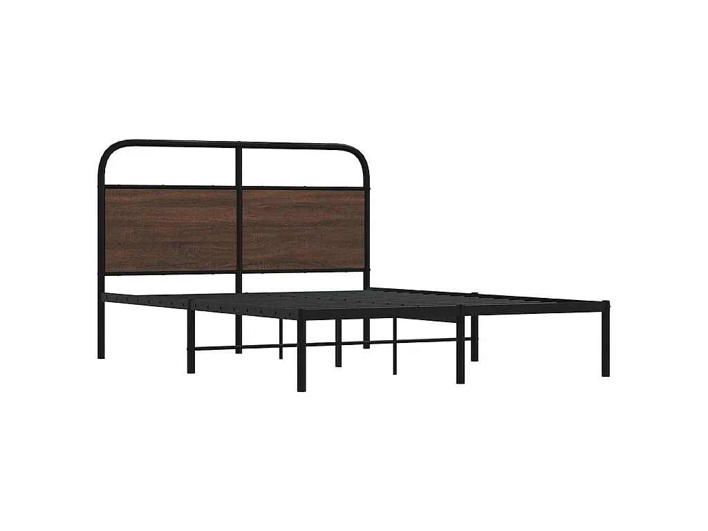 Bedframe zonder matras bewerkt hout bruin eikenkleur 120x190 cm