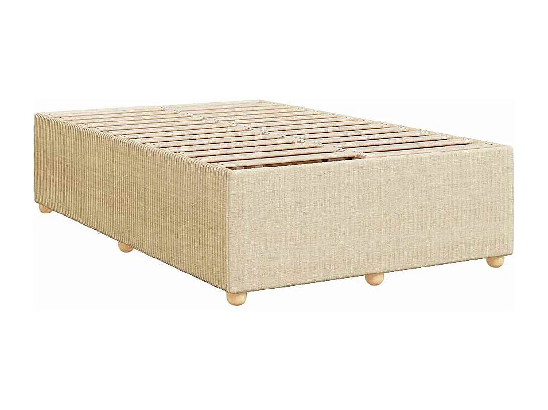 Boxspring met matras stof crèmekleurig 120x200 cm