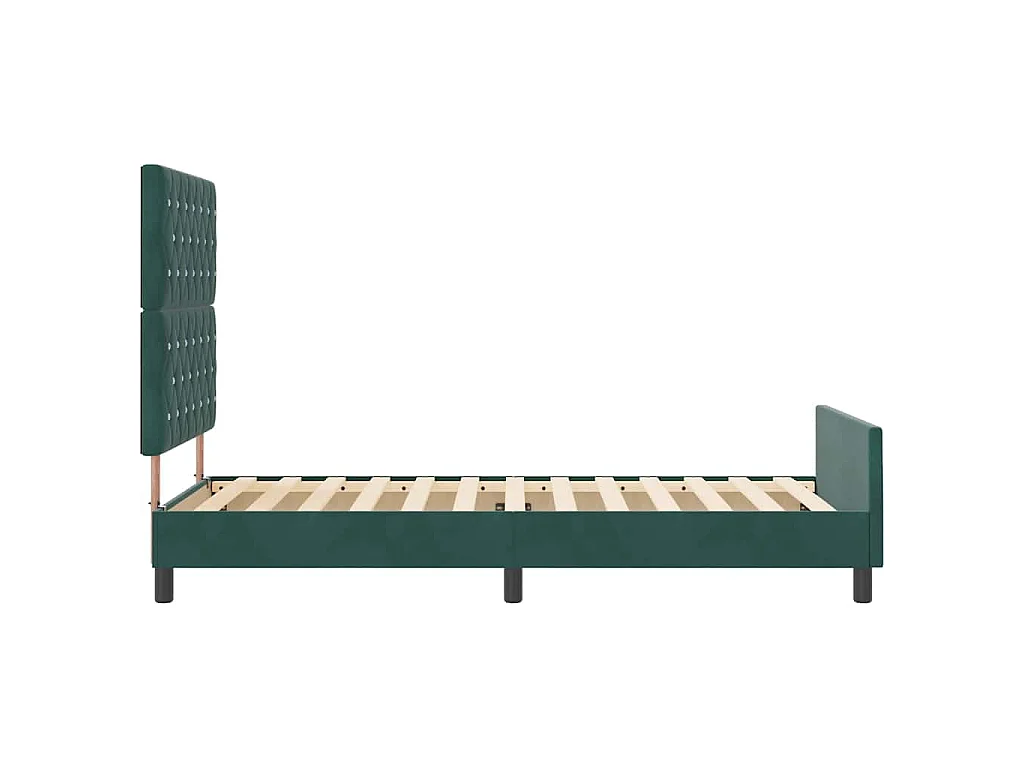 Boxspringbed met hoofdeinde Donkergroen 100 x 200 cm Fluweel
