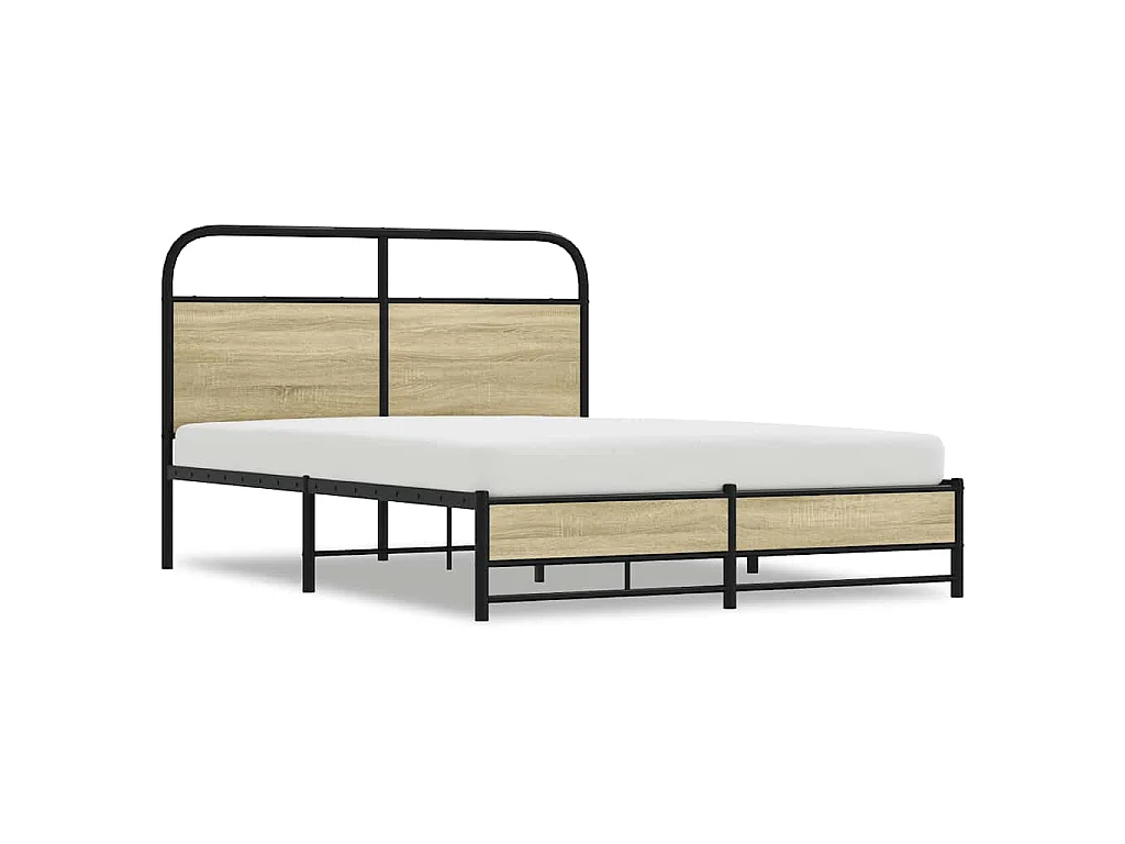 Cadre de lit sans matelas 120x190 cm cm chêne sonoma