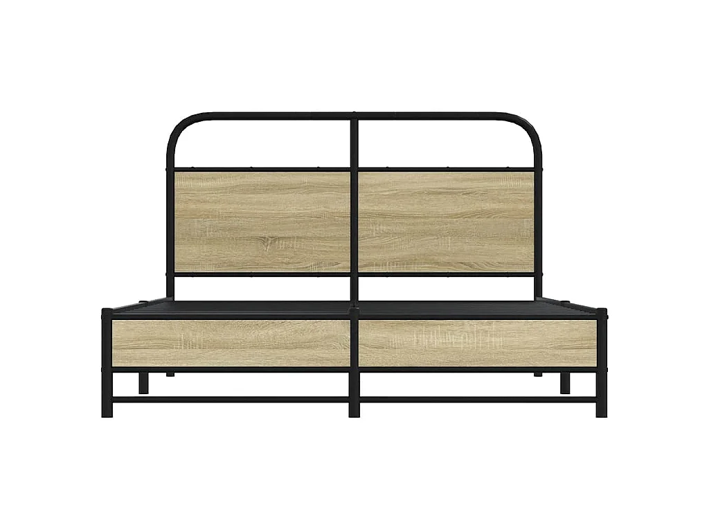 Cadre de lit sans matelas 120x190 cm cm chêne sonoma