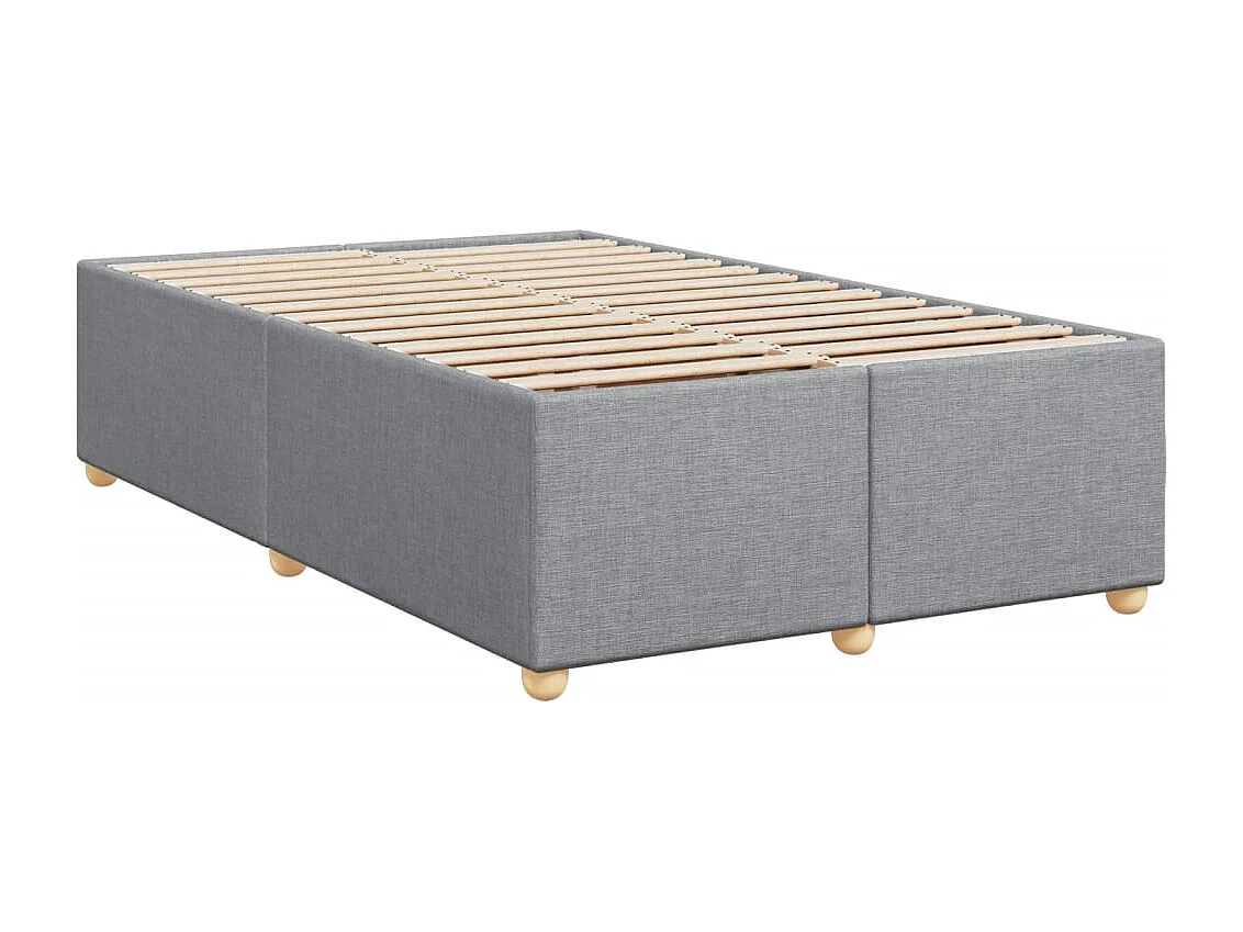 Giroletto a Molle con Materasso Grigio Chiaro 120x190cm Tessuto