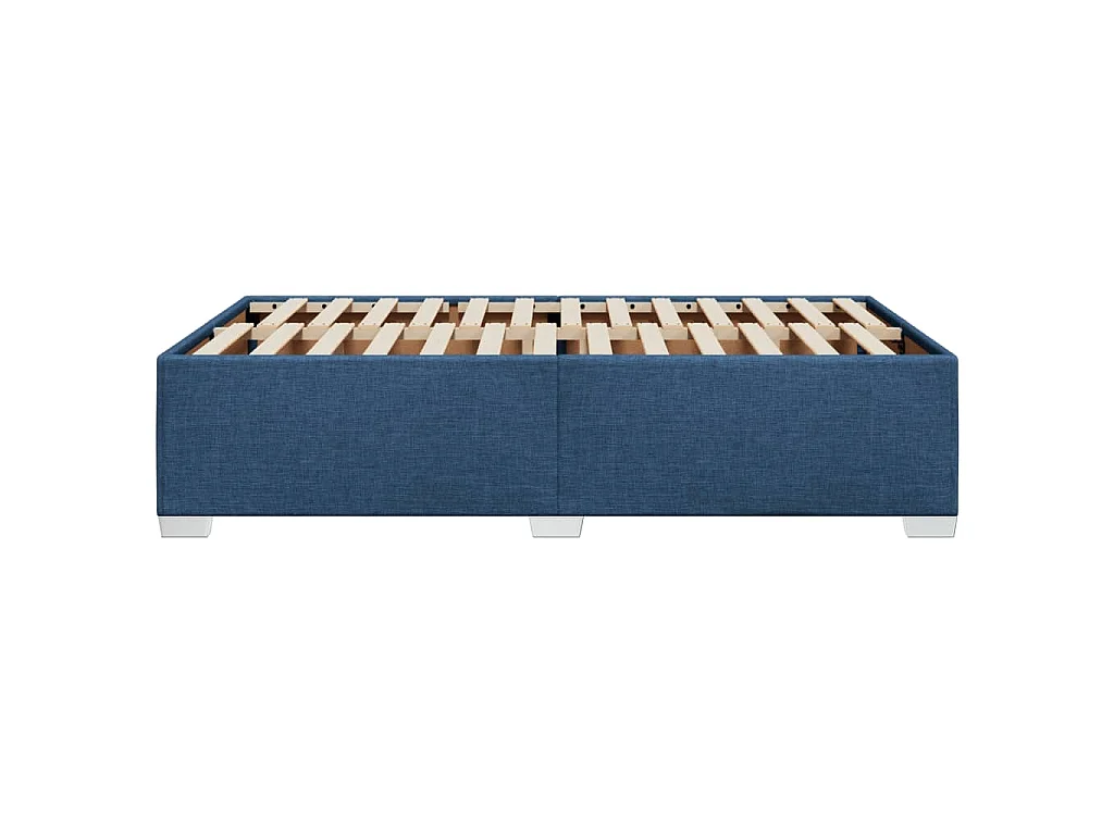 Cadre de lit sans matelas bleu 120x190 cm tissu