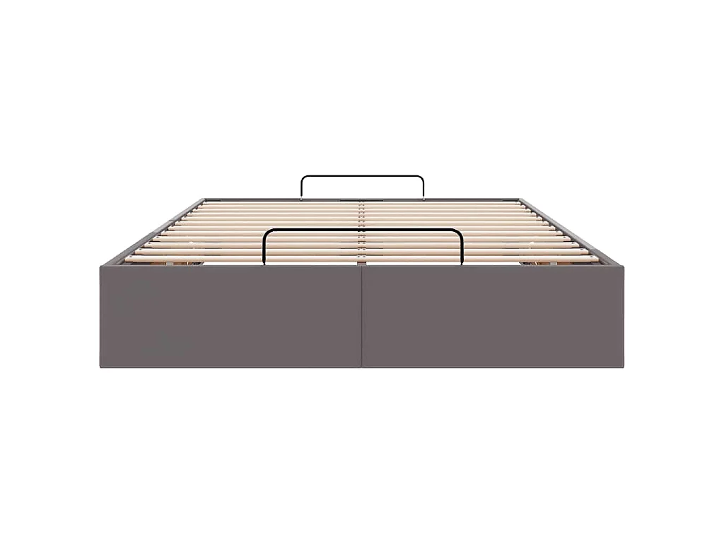 Ottoman-Bett ohne Matratze Grau 120x200 cm Kunstleder