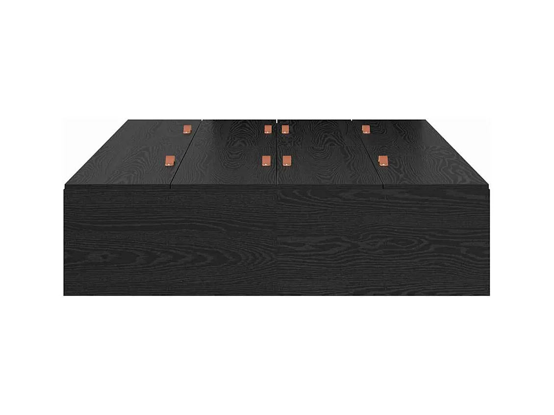 Cadre de lit Chêne noir 120 x 190 cm Bois d'ingénierie