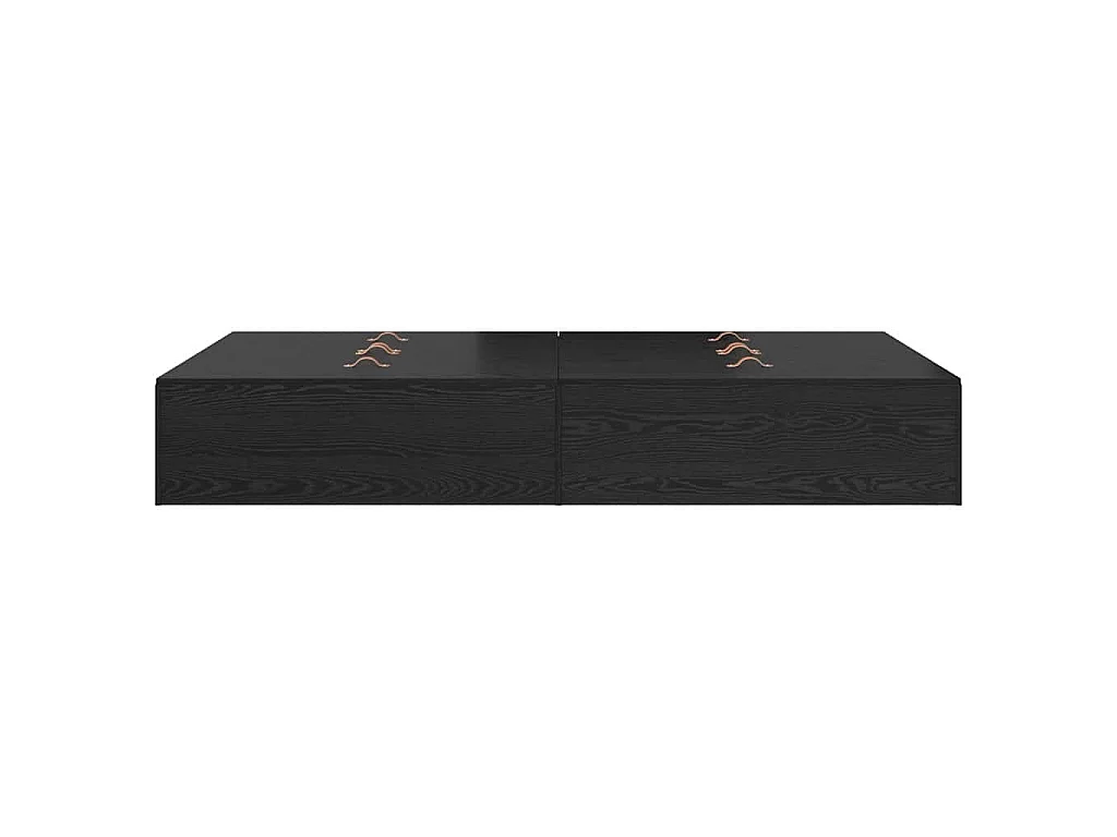 Cadre de lit avec rangement Chêne noir 120 x 190 cm