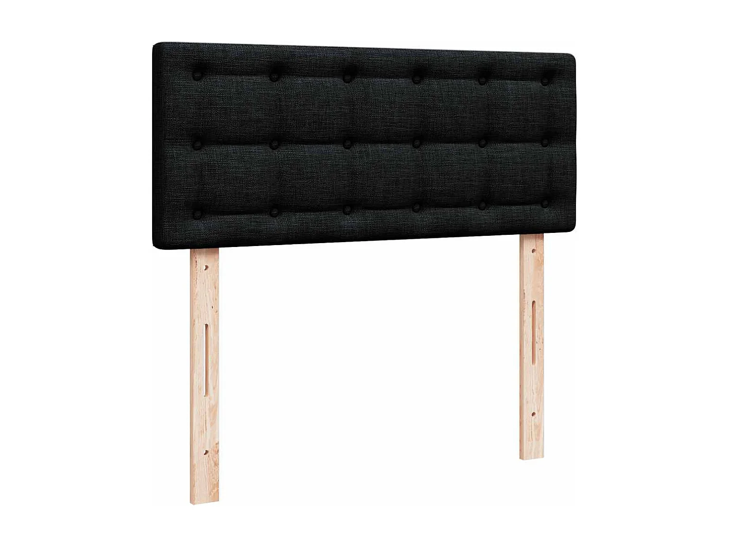 Giroletto a Molle con Materasso Nero 120x190 cm in Tessuto