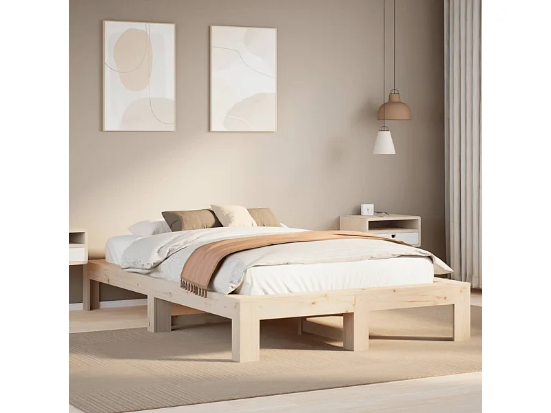 Cadre de lit sans matelas 120x190 cm bois de pin massif