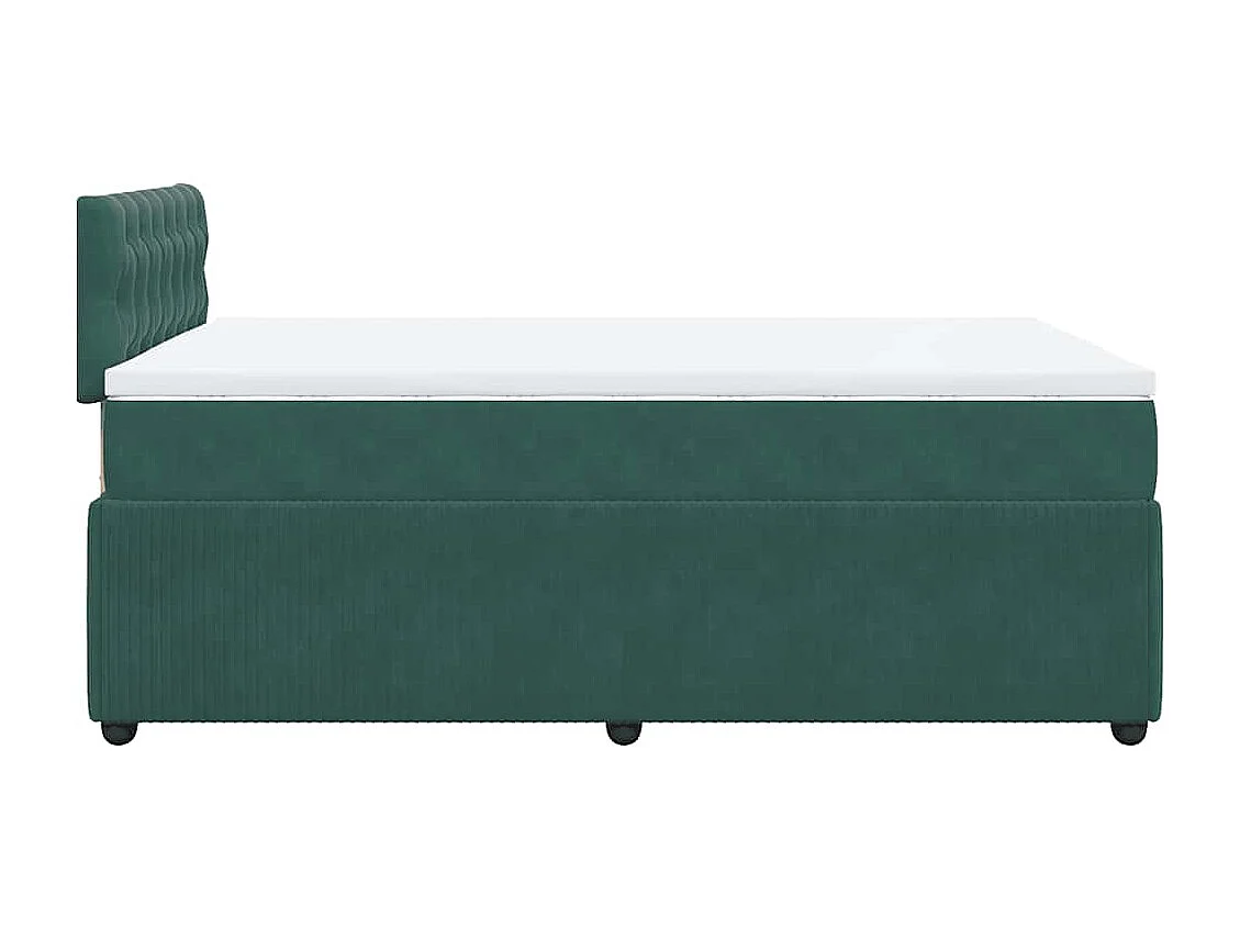Boxspring met matras fluweel donkergroen 120x200 cm