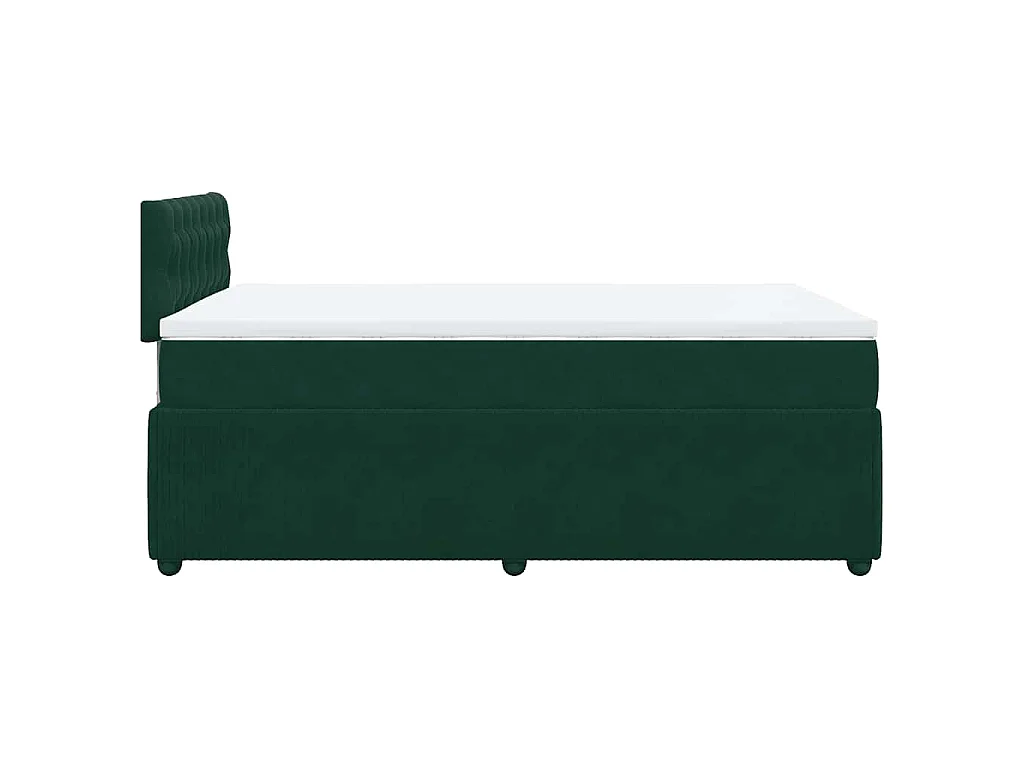Boxspring met matras fluweel donkergroen 120x200 cm