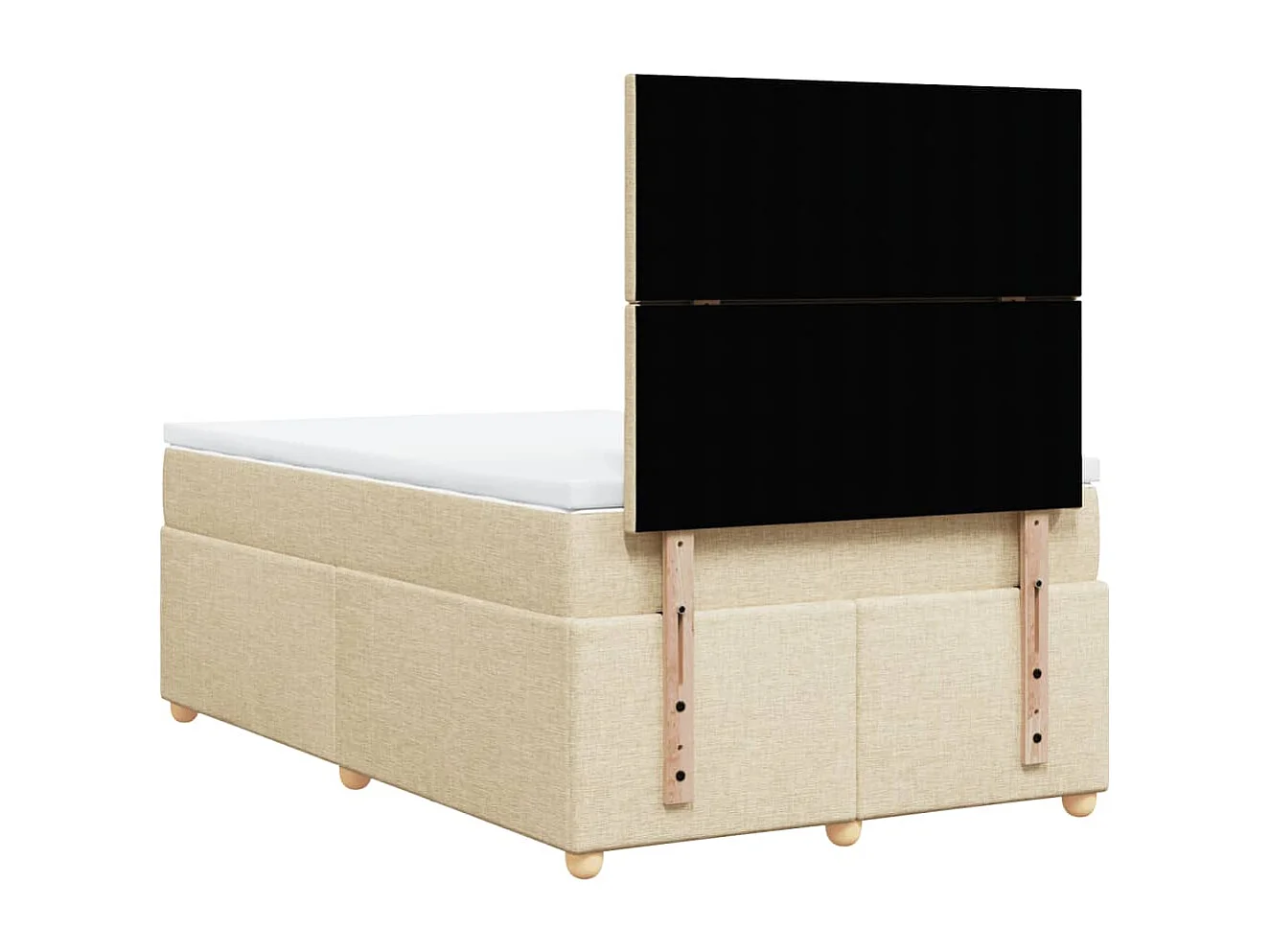 Boxspringbett mit Matratze Creme 120x200 cm Stoff