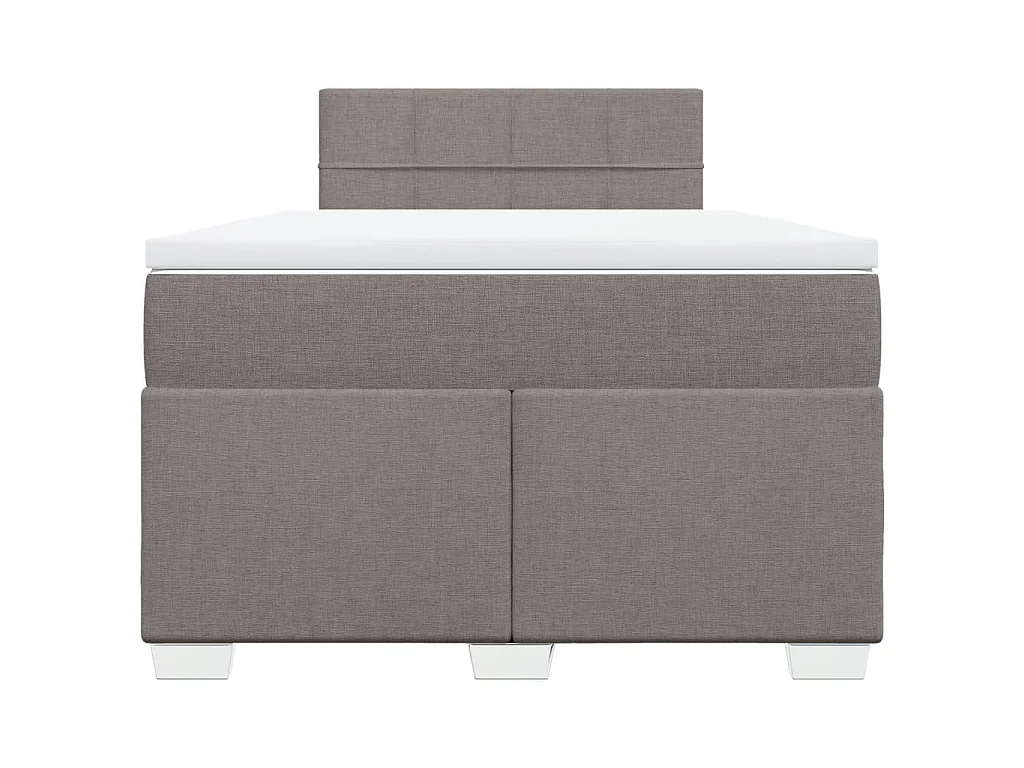 Boxspringbett mit Matratze Taupe 120x190 cm Stoff