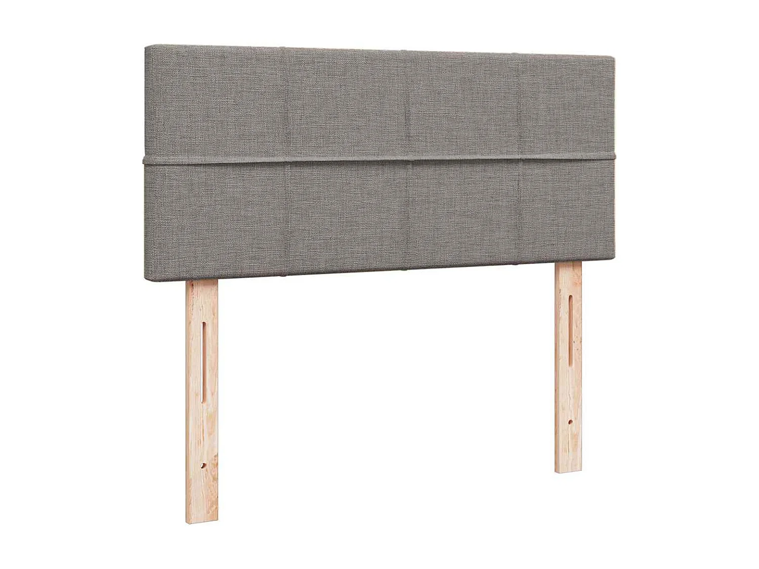 Struttura Letto Pouf con Materasso Tortora 120x190 cm Tessuto