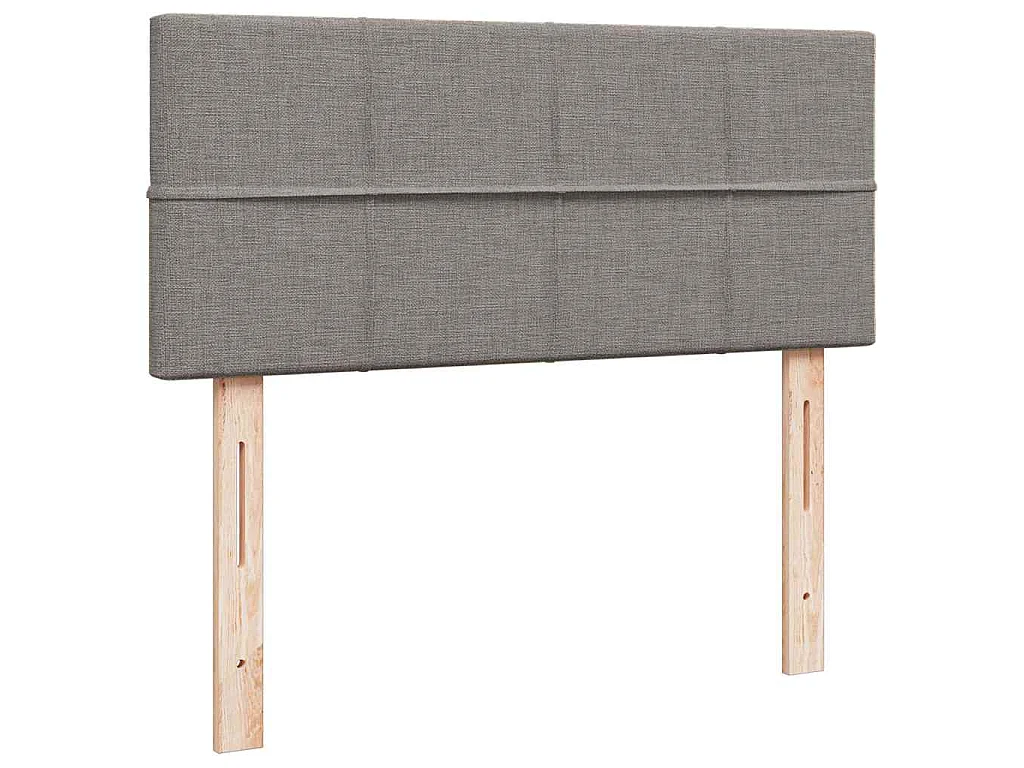 Cadre de lit ottoman avec matelas taupe 120x190 cm tissu