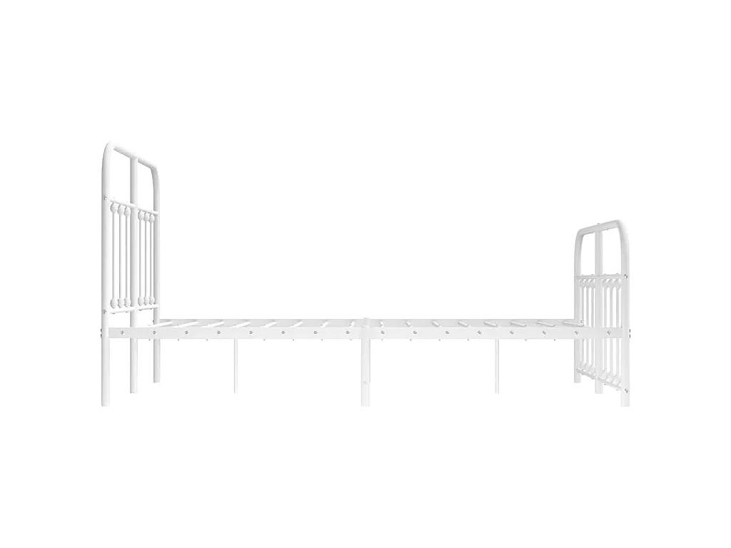 Bedframe met hoofd- en voeteneinde metaal wit 120x200 cm