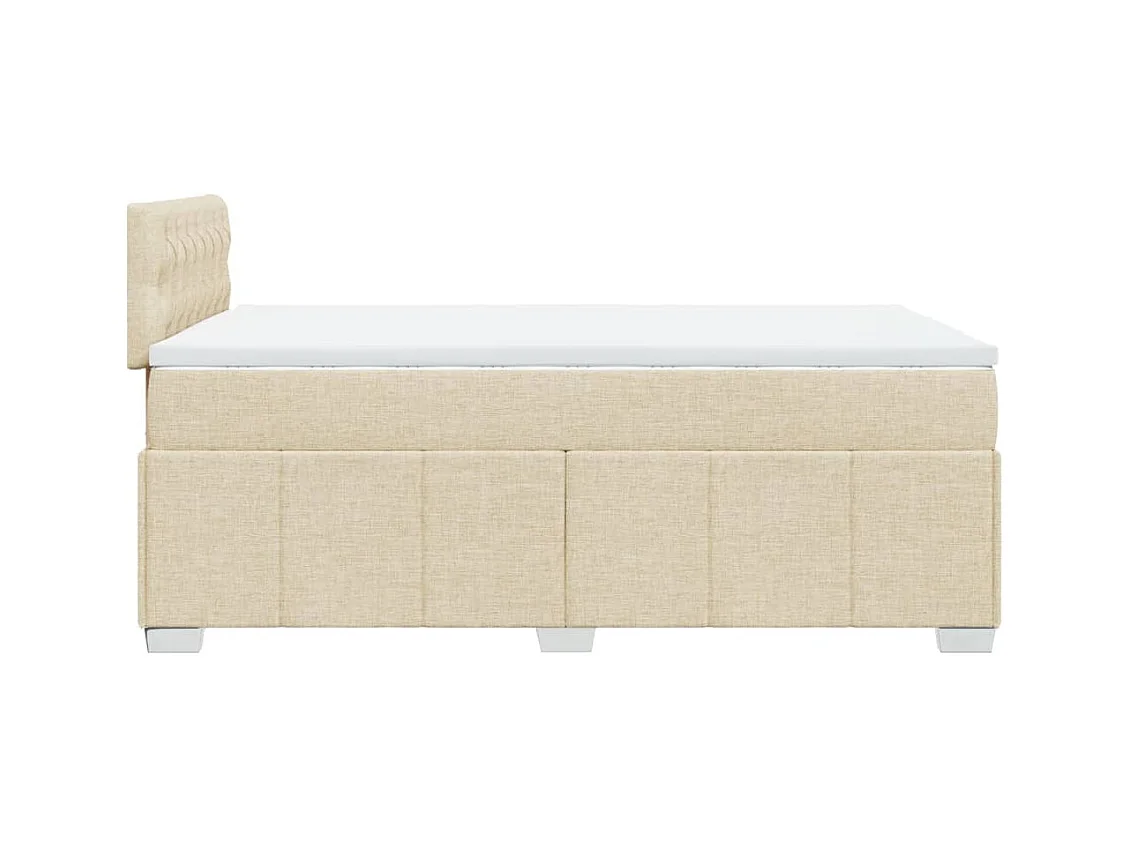 Boxspringbett mit Matratze Creme 120x200 cm Stoff