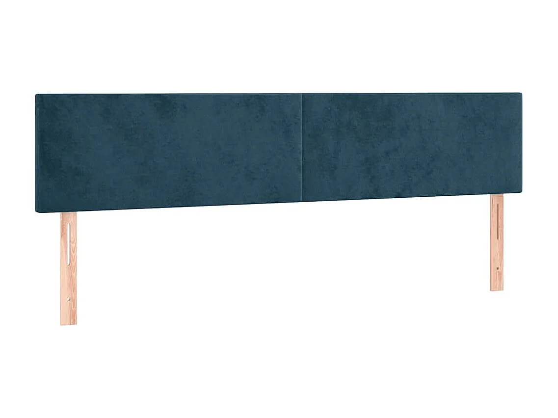 Sommier à lattes de lit et matelas bleu foncé 120x190cm velours