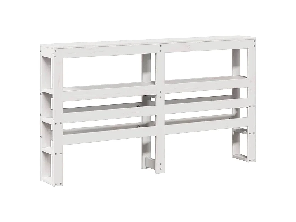 Bedframe zonder matras massief grenenhout wit 120x190 cm