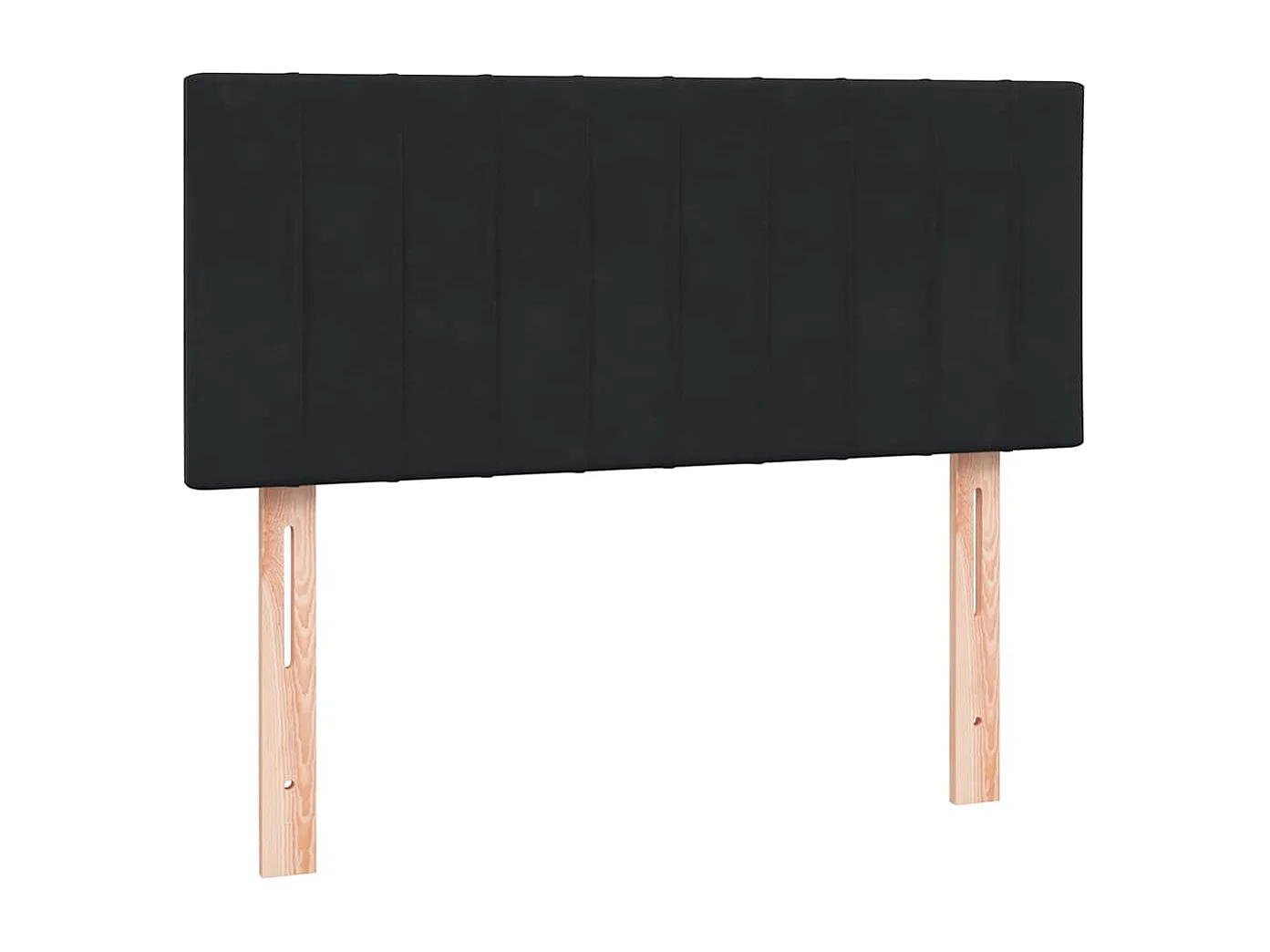 Sommier à lattes de lit avec matelas noir 120x210 cm velours