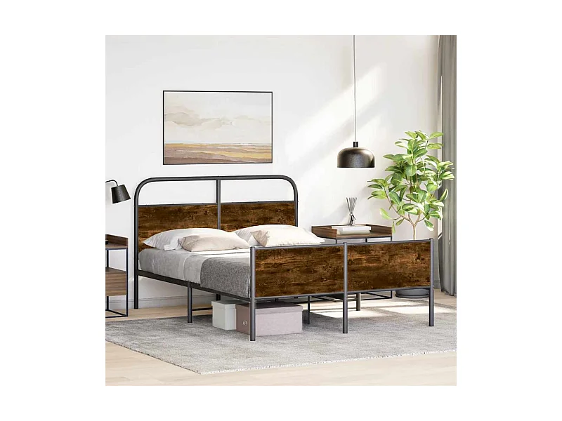 Cadre de lit sans matelas 120x190 cm cm chêne sonoma