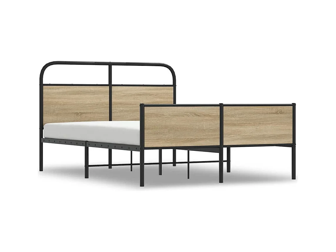Bettgestell ohne Matratze 120x190 cm Sonoma-Eiche Holzwerkstoff