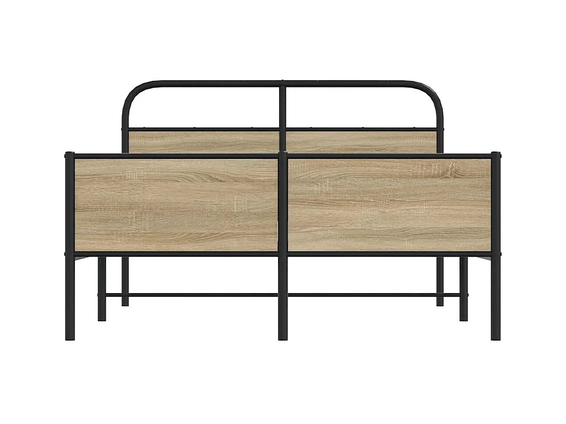 Bettgestell ohne Matratze 120x190 cm Sonoma-Eiche Holzwerkstoff