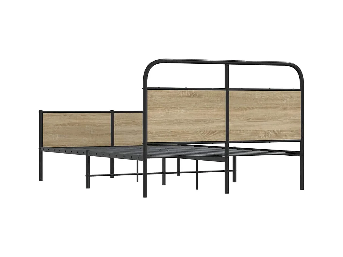 Bettgestell ohne Matratze 120x190 cm Sonoma-Eiche Holzwerkstoff