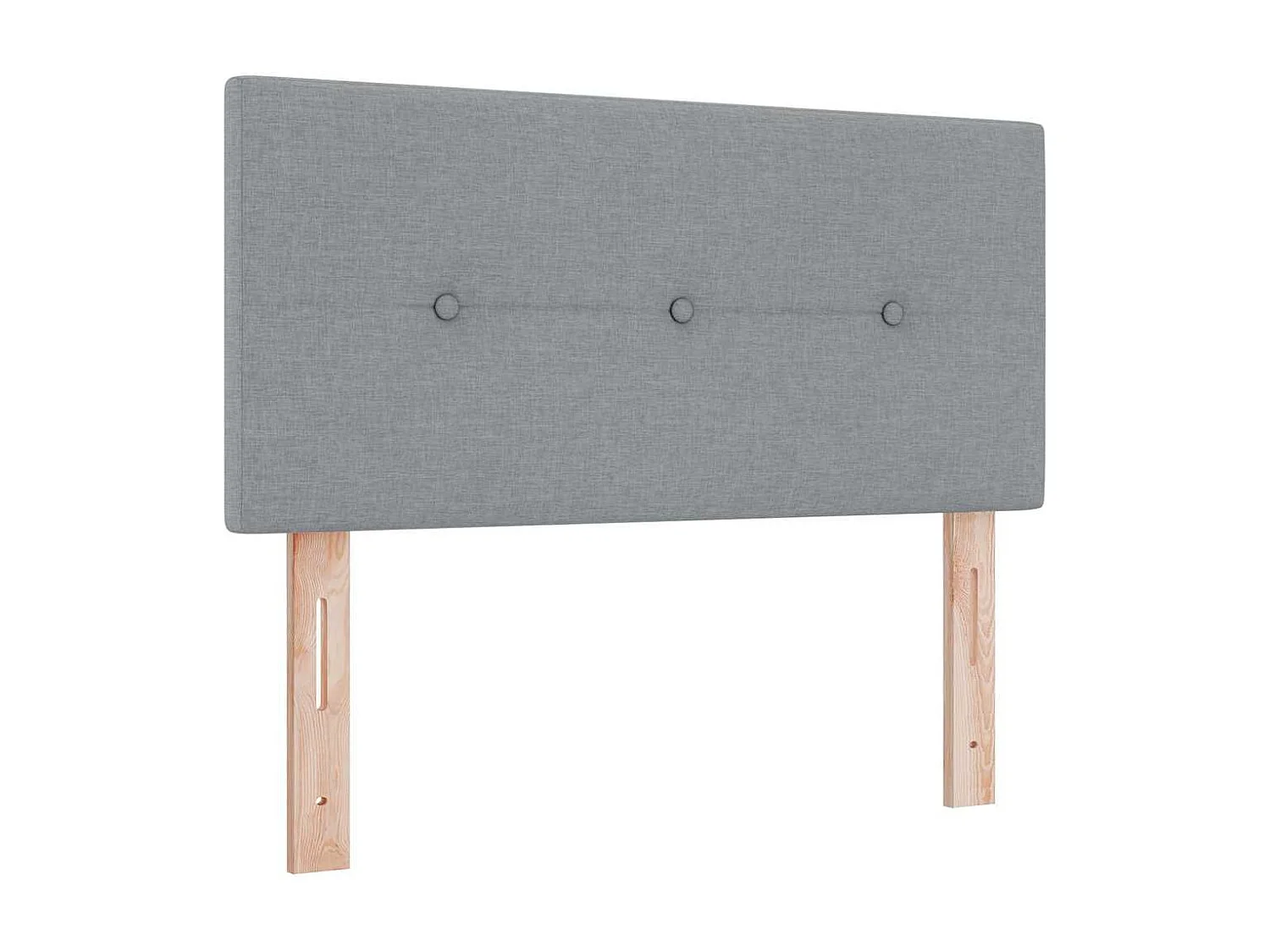 Boxspringbett mit Kissen Hellgrau 120 x 190 cm Stoff