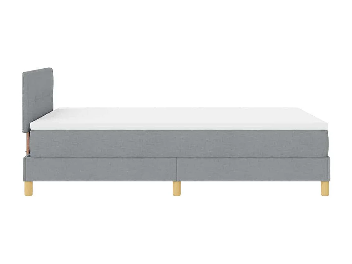 Boxspringbett mit Kissen Hellgrau 120 x 190 cm Stoff