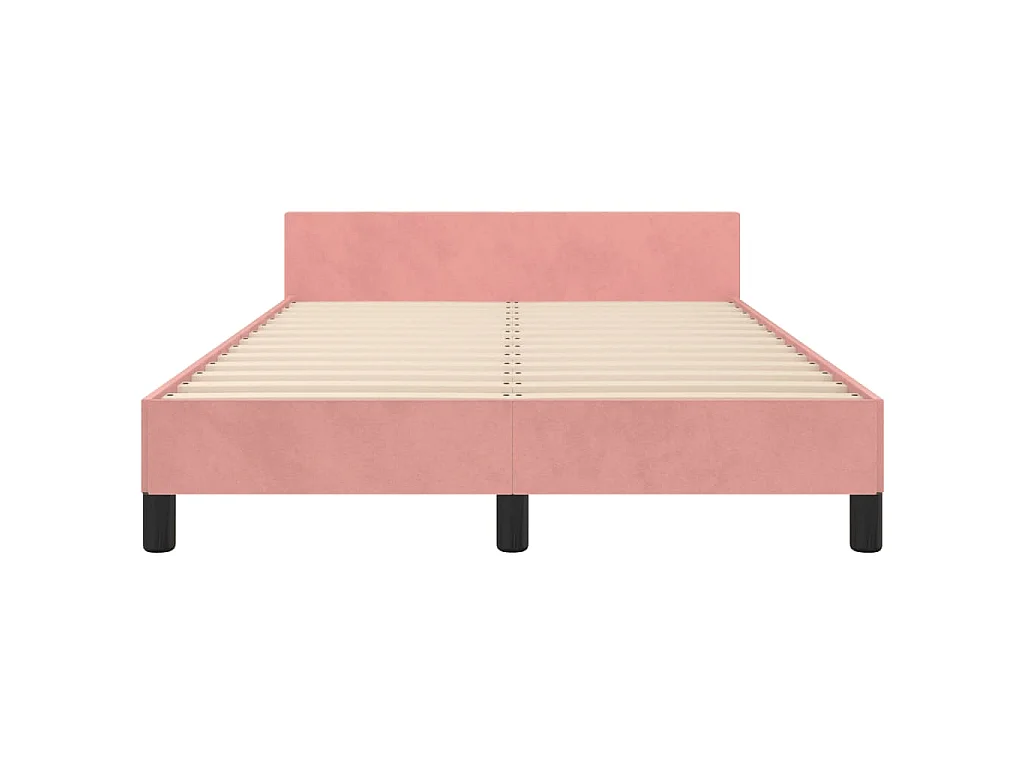 Bedframe zonder matras 120x190 cm fluweel roze