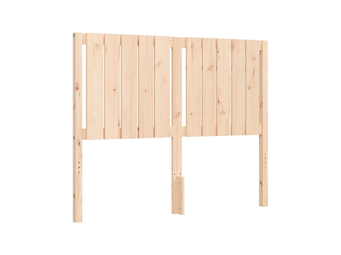 Estructura de cama con cabecero madera maciza 120x200 cm