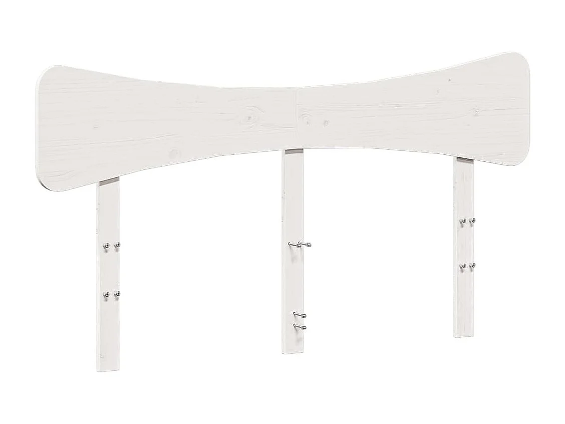 Bedframe zonder matras massief grenenhout wit 120x190 cm