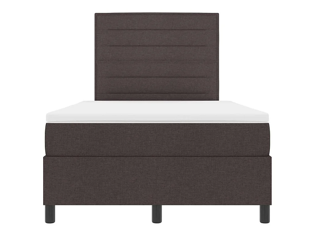 Boxspringbed met matras Donkerbruin 120 x 190 cm Stof