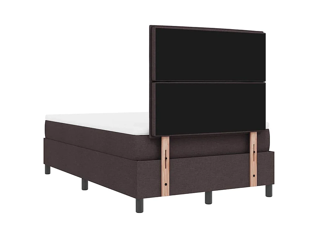 Boxspringbed met matras Donkerbruin 120 x 190 cm Stof