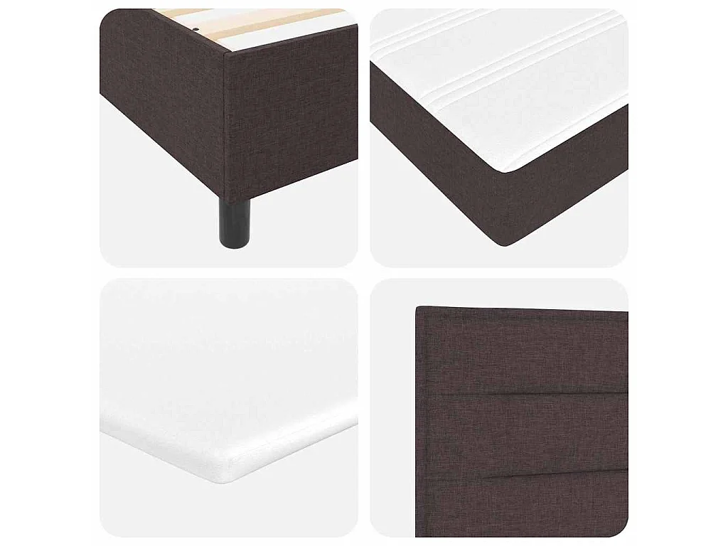 Boxspringbed met matras Donkerbruin 120 x 190 cm Stof