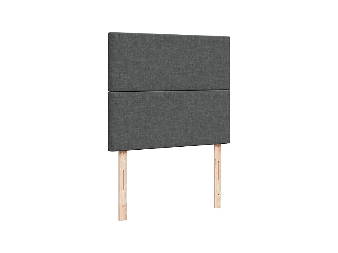 Boxspringbett mit Matratze Dunkelgrau 120x190 cm Stoff