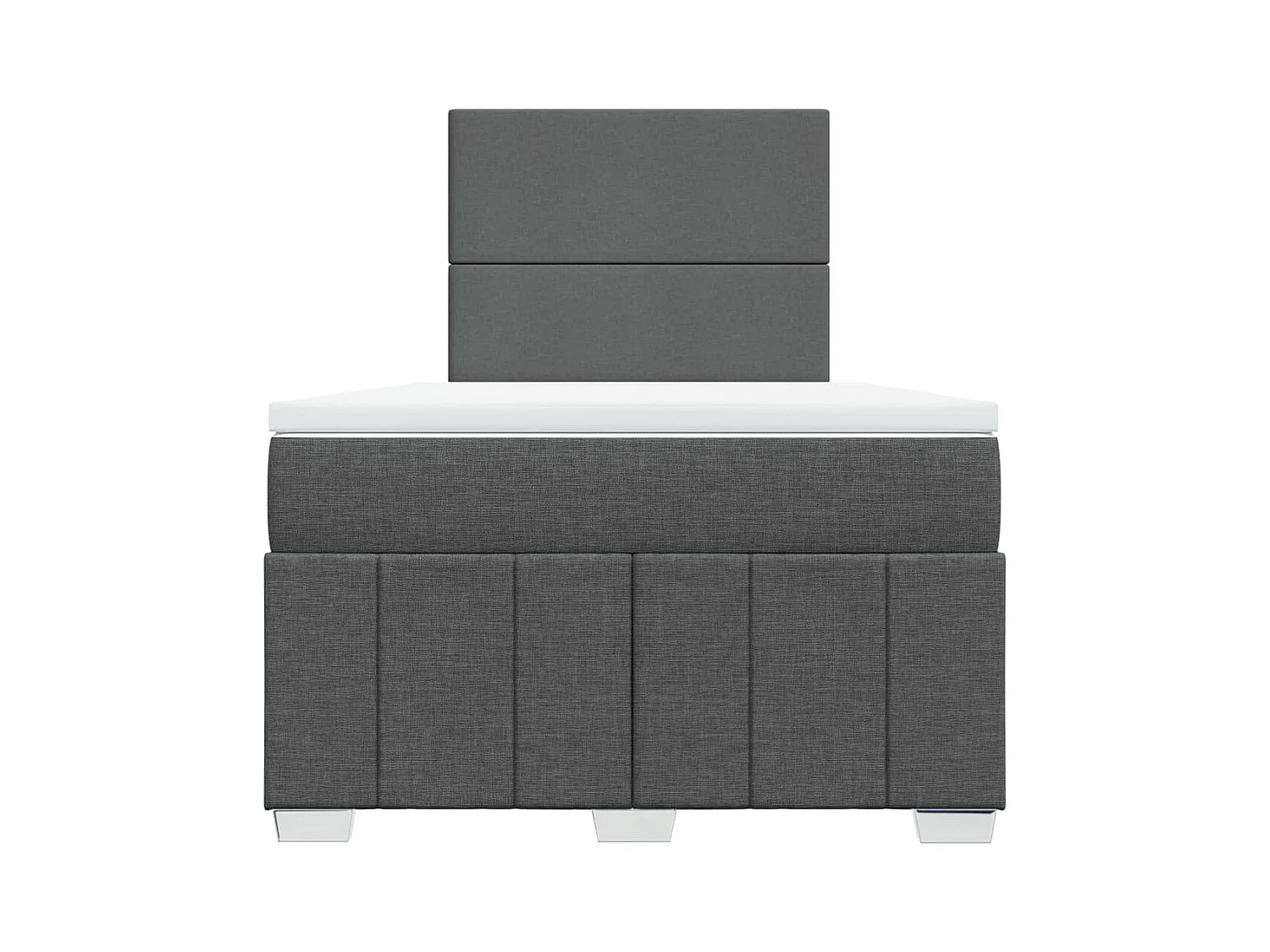 Boxspringbett mit Matratze Dunkelgrau 120x190 cm Stoff