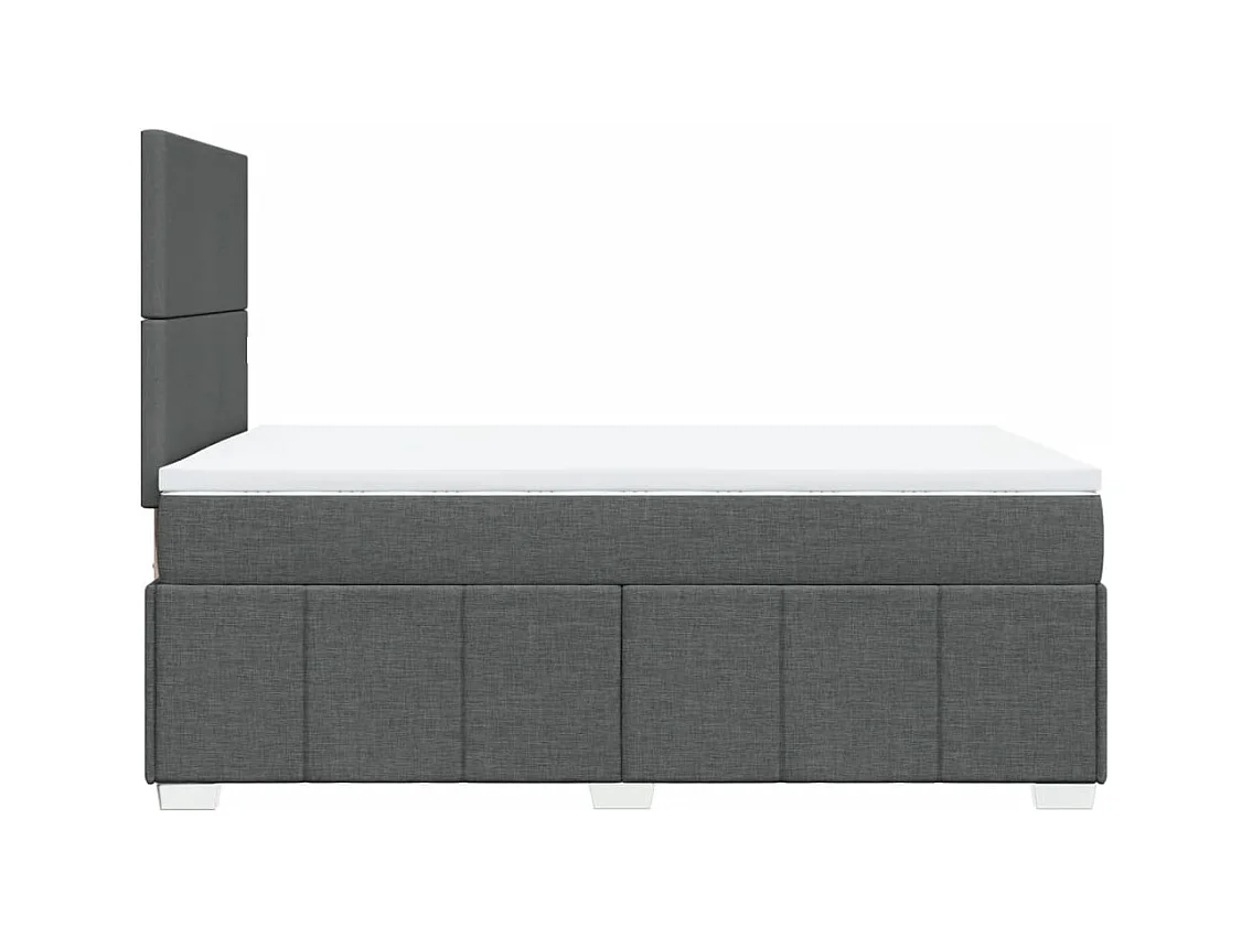 Boxspringbett mit Matratze Dunkelgrau 120x190 cm Stoff
