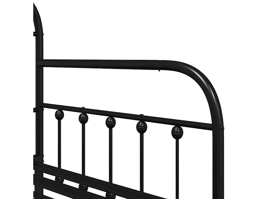Bedframe voor een daybed Zwart 100 x 200 cm Gepoedercoat staal